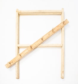 TWO PAINTED RACKS.