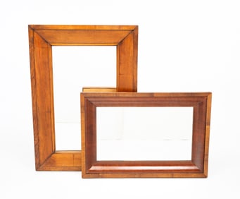 TWO FRAMED MIRRORS.