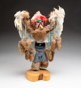 RED TAIL HAWK KACHINA BY K. YAZZI.