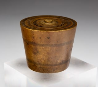 BRASS TROY OUNCE NESTING WEIGHTS.