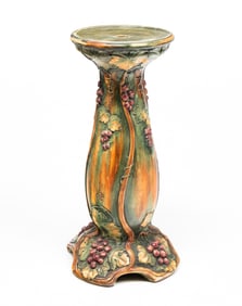 WELLER ART POTTERY "GRAPEVINE" PATTERN JARDINIERE STAND.