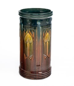 ART POTTERY UMBRELLA STAND.