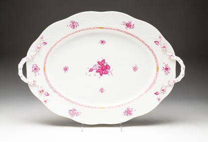 HEREND "CHINESE BOUQUET" OVAL PLATTER.