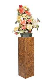 MIDSIZE JADE OR HARDSTONE FLOWERING BONSAI TREE CENTERPIECE.