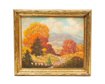 AUTUMNAL LANDSCAPE SIGNED WILL VAWTER (1981-1941).