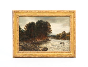 "KILLIN, PERTHSHIRE" LANDSCAPE IN THE MANNER OF JAMES DOCHARTY.