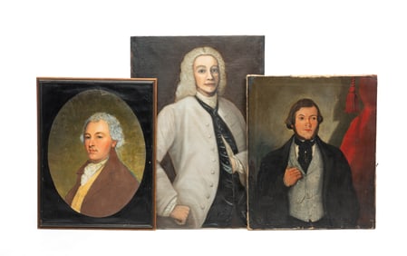 THREE PORTRAITS OF GENTLEMEN.