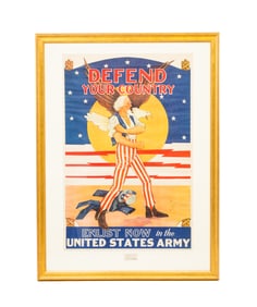 WORLD WAR II POSTER BY TOM WOODBURN.