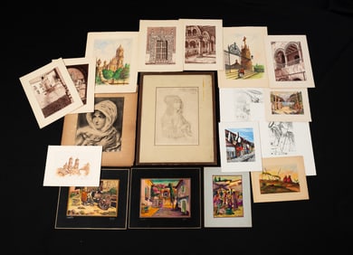 COLLECTION OF FLAT ART.