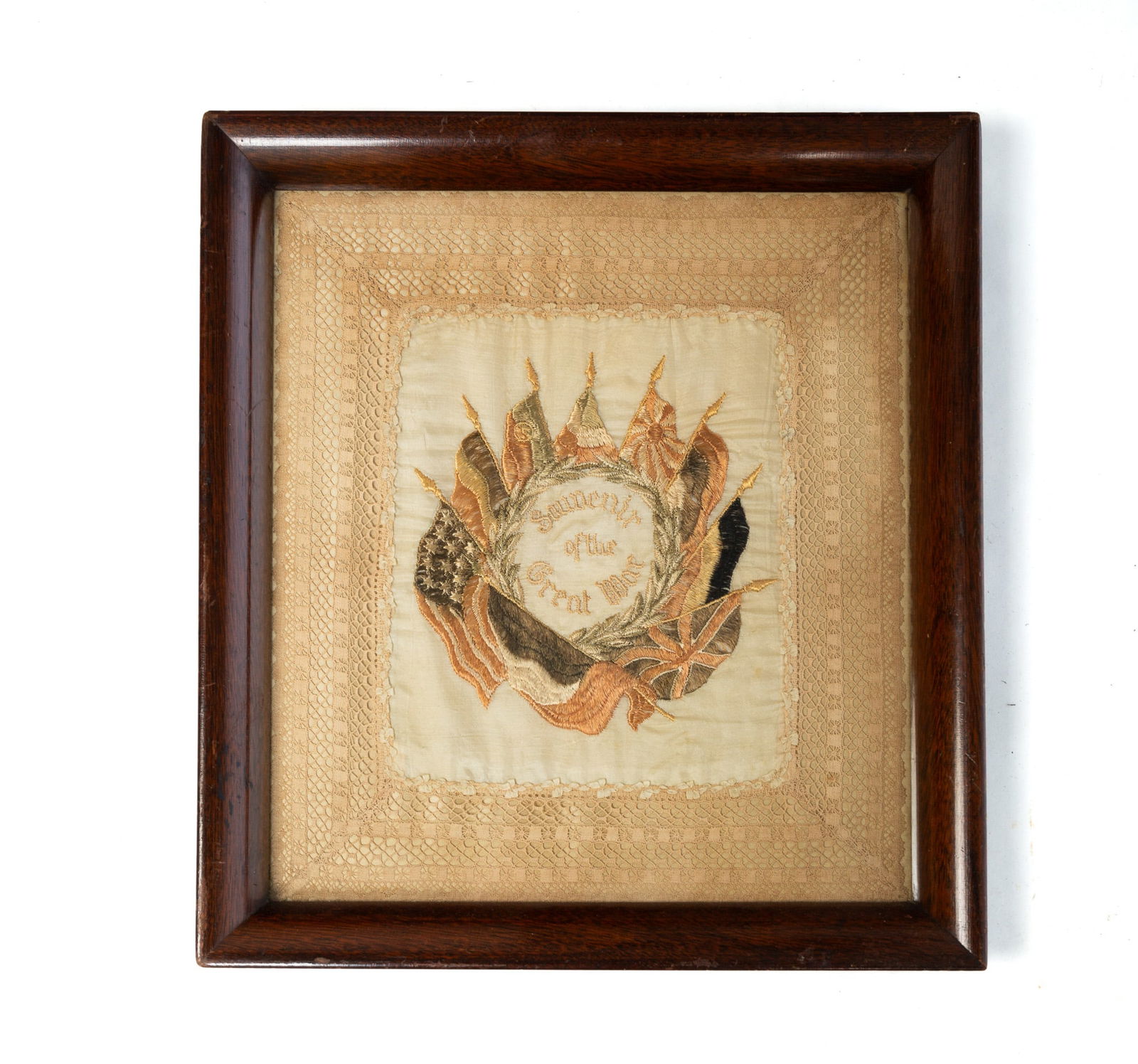 SOUVENIR OF THE GREAT WAR EMBROIDERY ON SILK. (1 of 3)