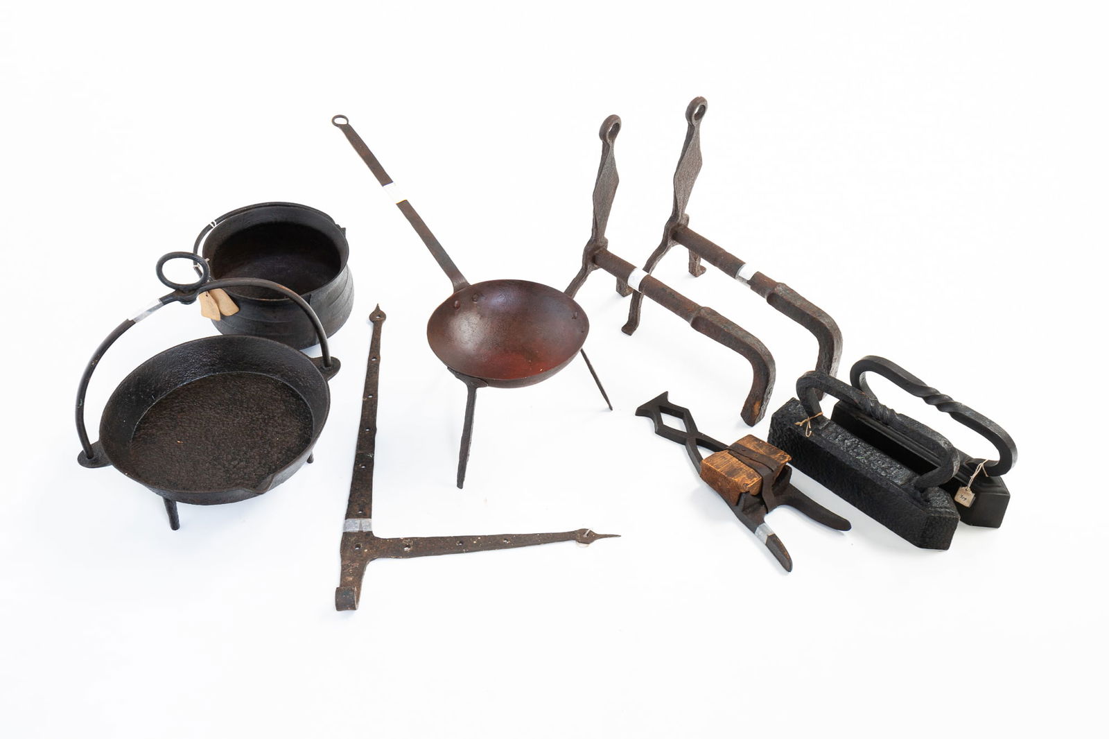 GROUP OF TEN IRON ITEMS. (1 of 5)