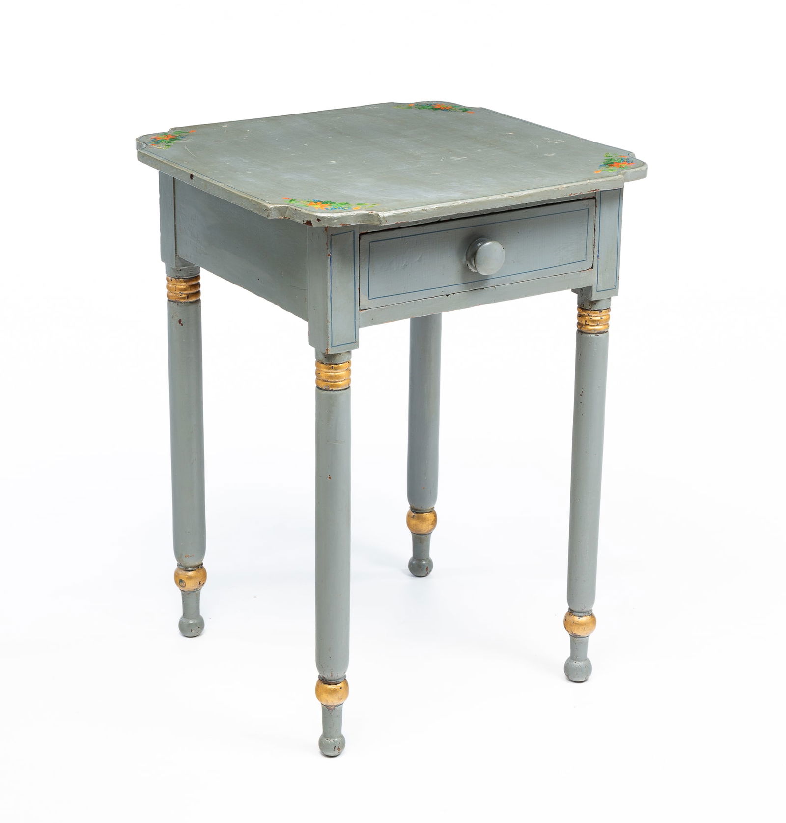 SHERATON PAINTED AND DECORATED STAND. (1 of 3)