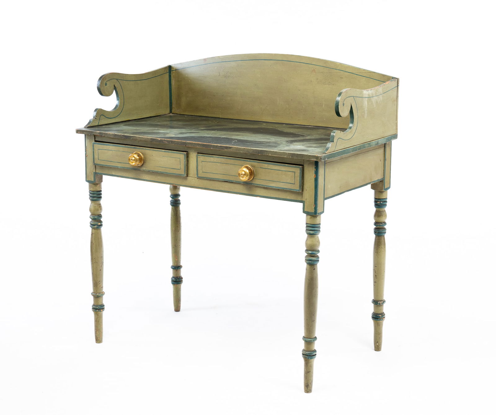 SHERATON PAINTED AND DECORATED WASHSTAND. (1 of 4)