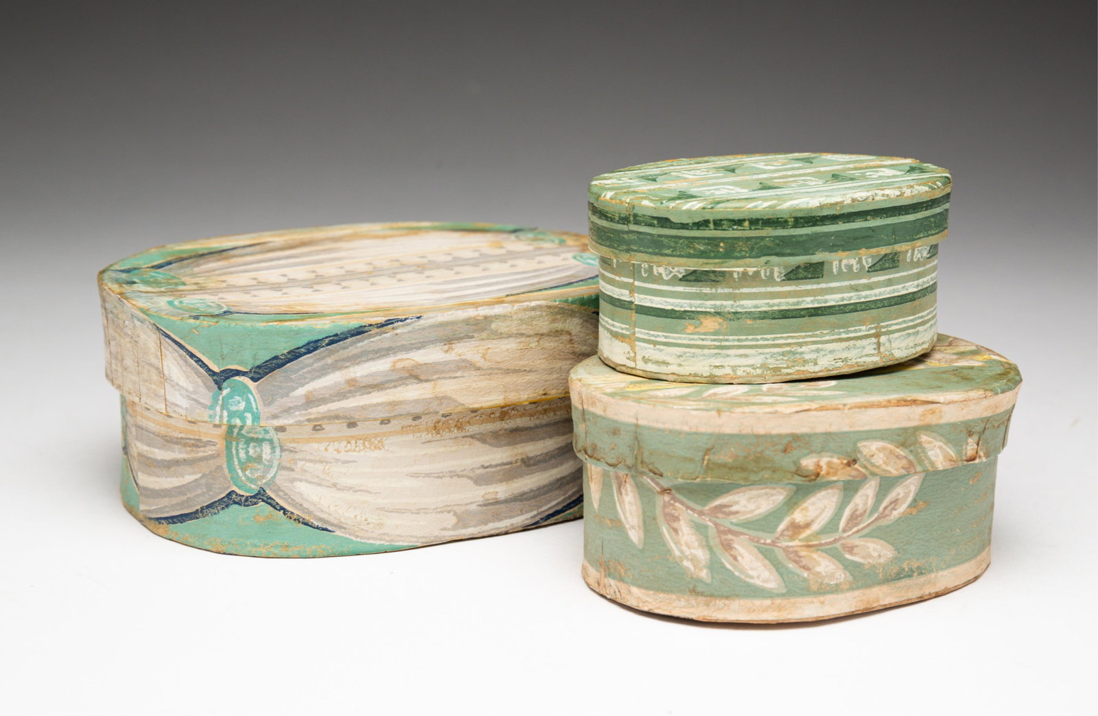 THREE BAND BOXES. (1 of 4)