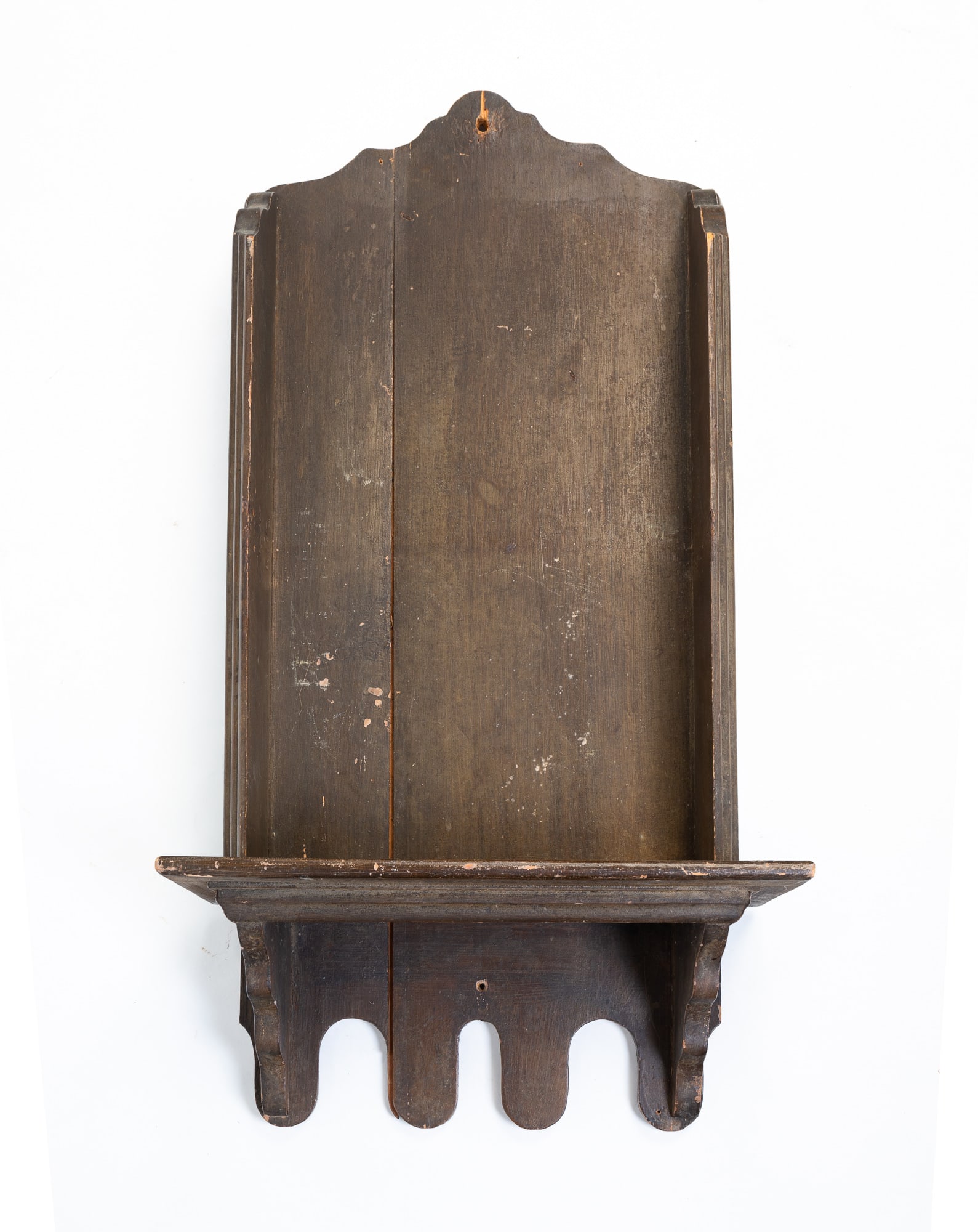 COUNTRY PAINTED CLOCK SHELF. (1 of 5)