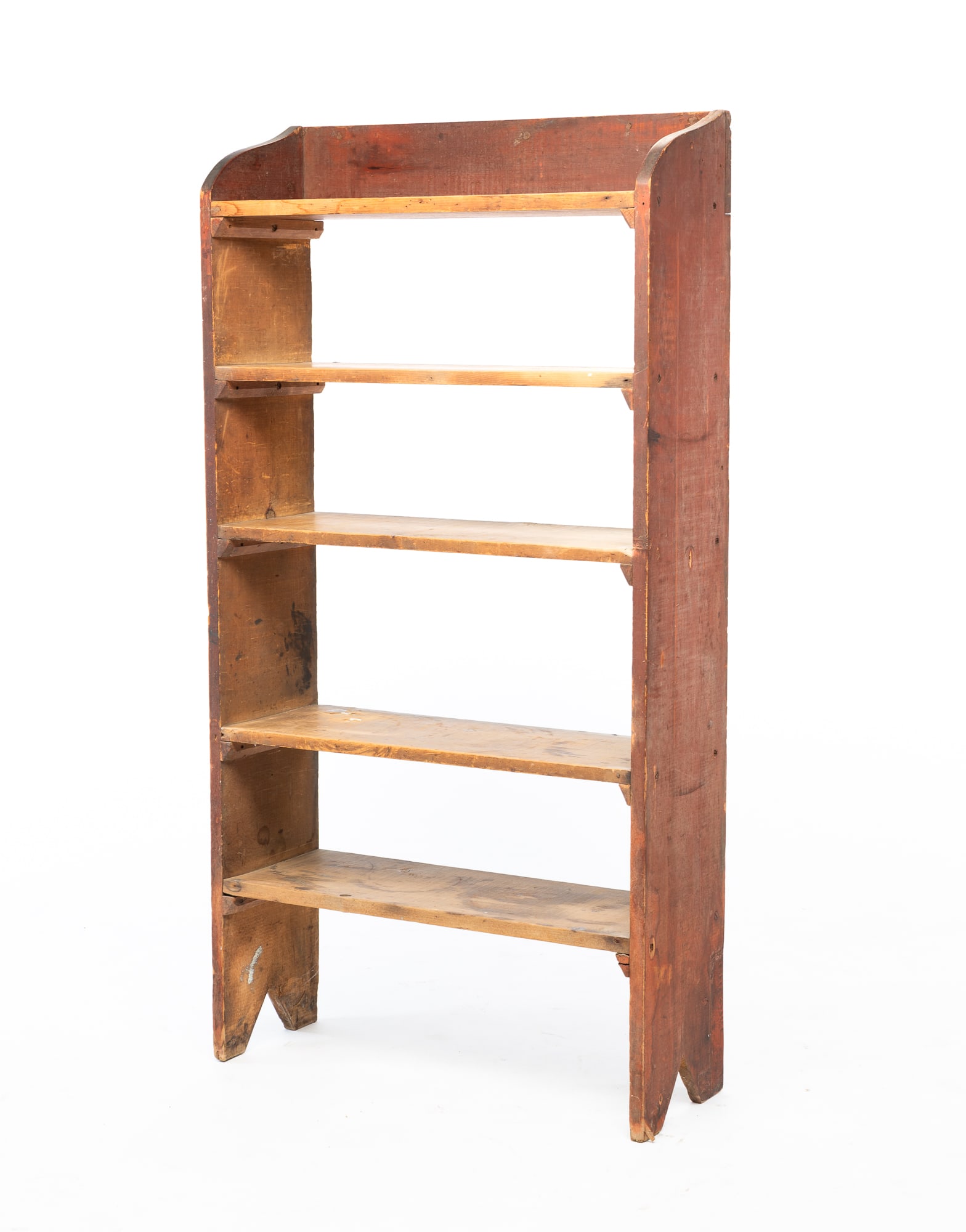 COUNTRY PAINTED SET OF SHELVES. (1 of 3)