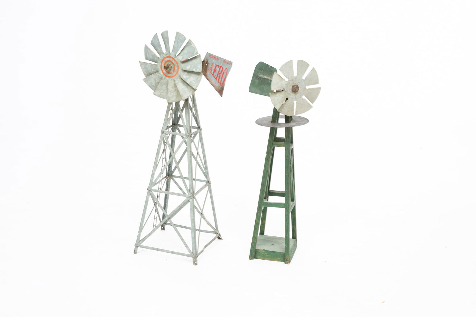 TWO MINIATURES WINDMILLS. (1 of 3)