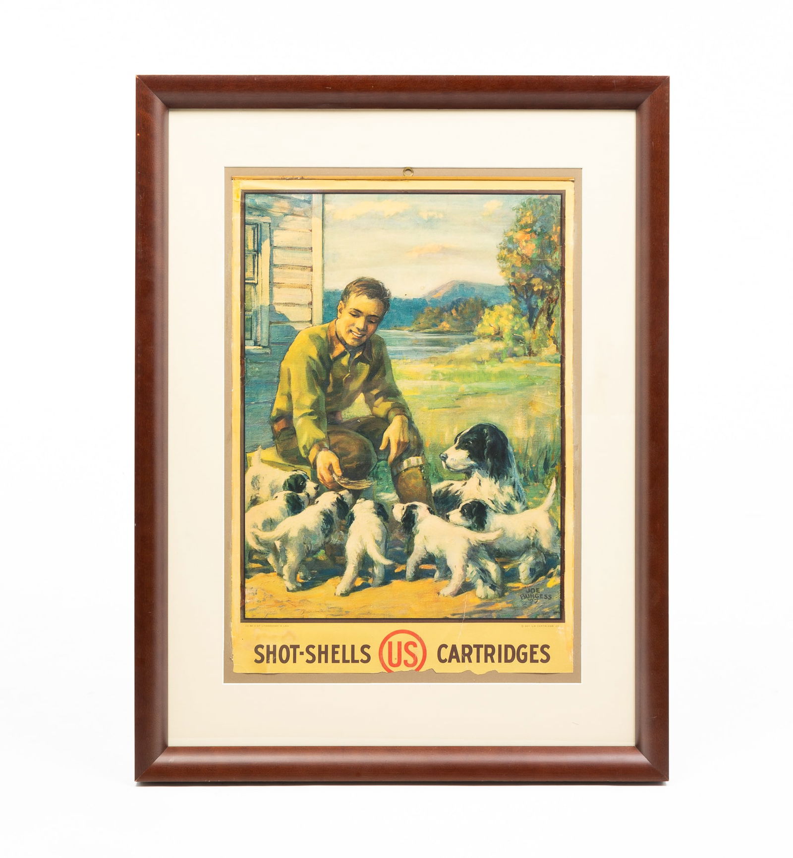 U.S. CARTRIDGE COMPANY ADVERTISING POSTER BY JOE BURGESS. (1 of 5)