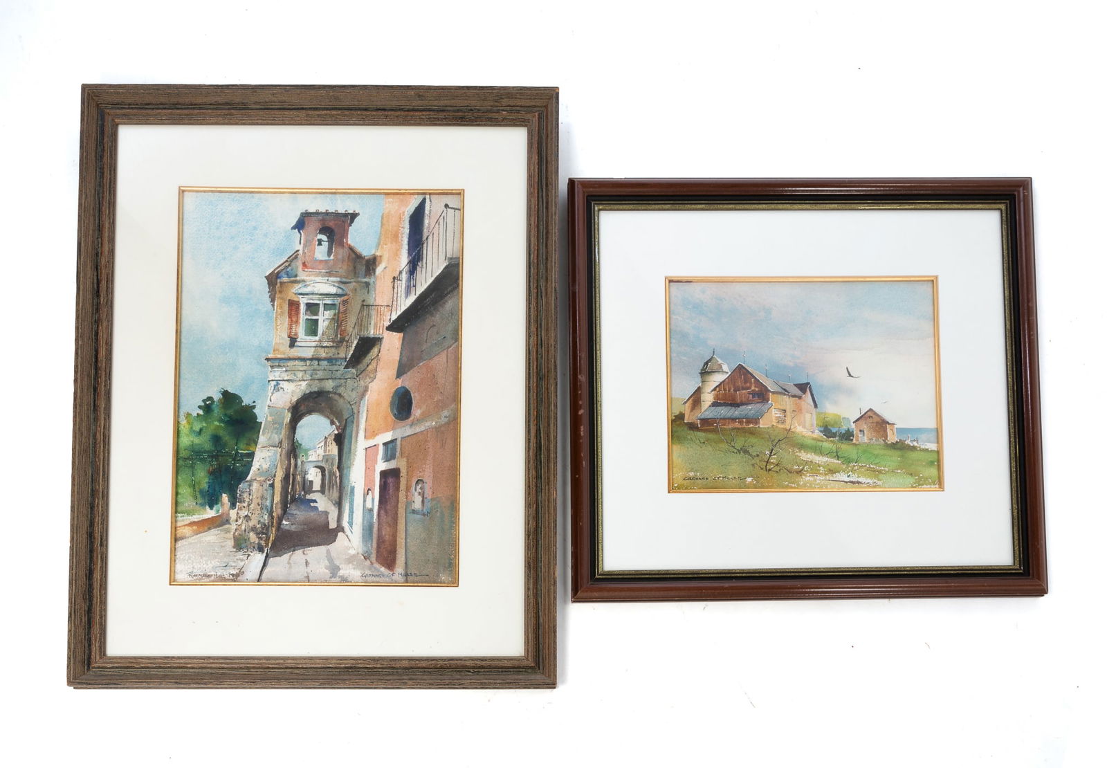 "RAVELLO-ITALY" AND "THE SHORESIDE FARM" BY GERHARD C. F. MILLER (1903-2003). (1 of 3)