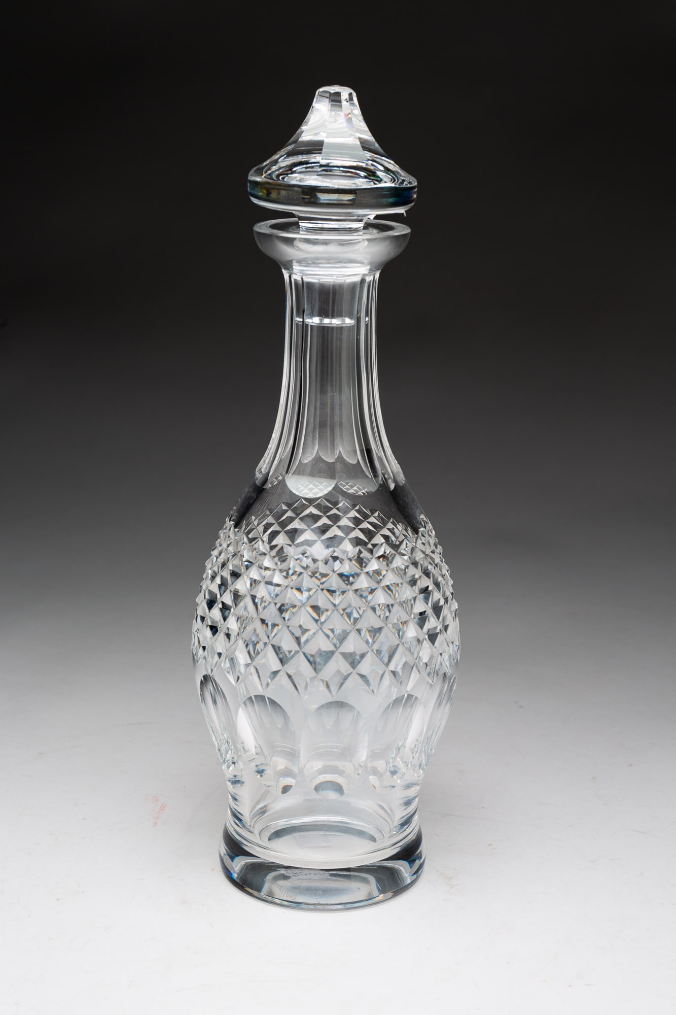 WATERFORD "COLLEEN" DECANTER.: Ireland, 20th Century. Decanter with stopper. Acid etched mark. 12.75"h.
