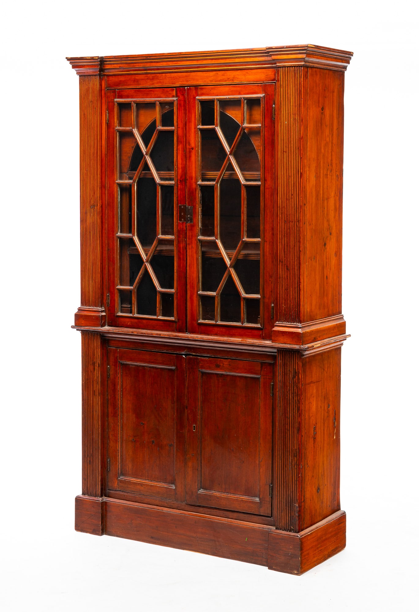 STYLISH GEORGIAN FLAT WALL CUPBOARD. (1 of 7)