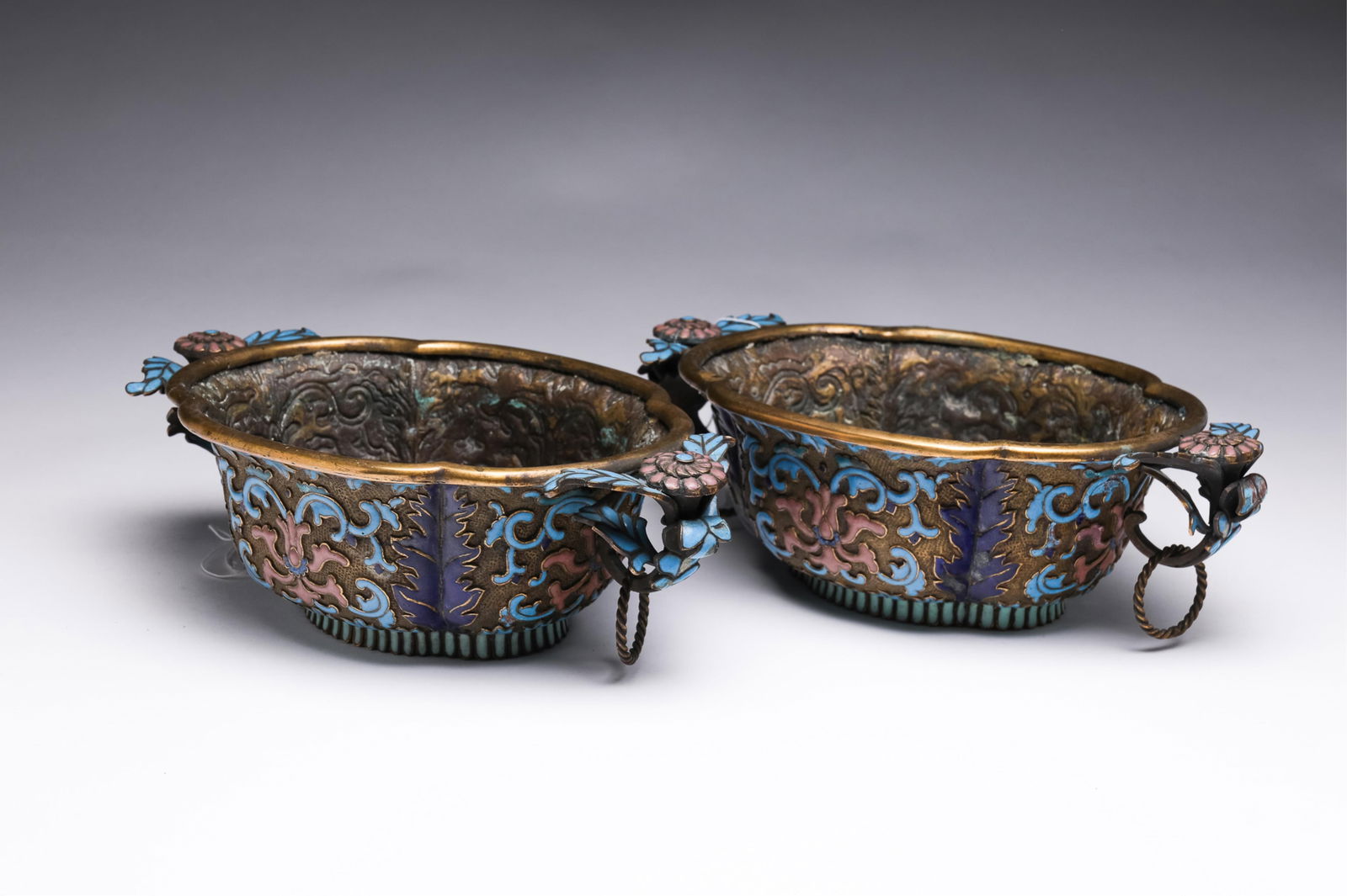 PAIR OF CLOISONNE ENAMELS (1 of 3)