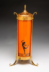 GLASS PERFUME LAMP BY DEVILBISS.