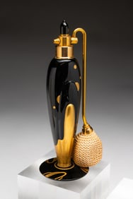 ART DECO DECORATED PERFUME ATOMIZER.