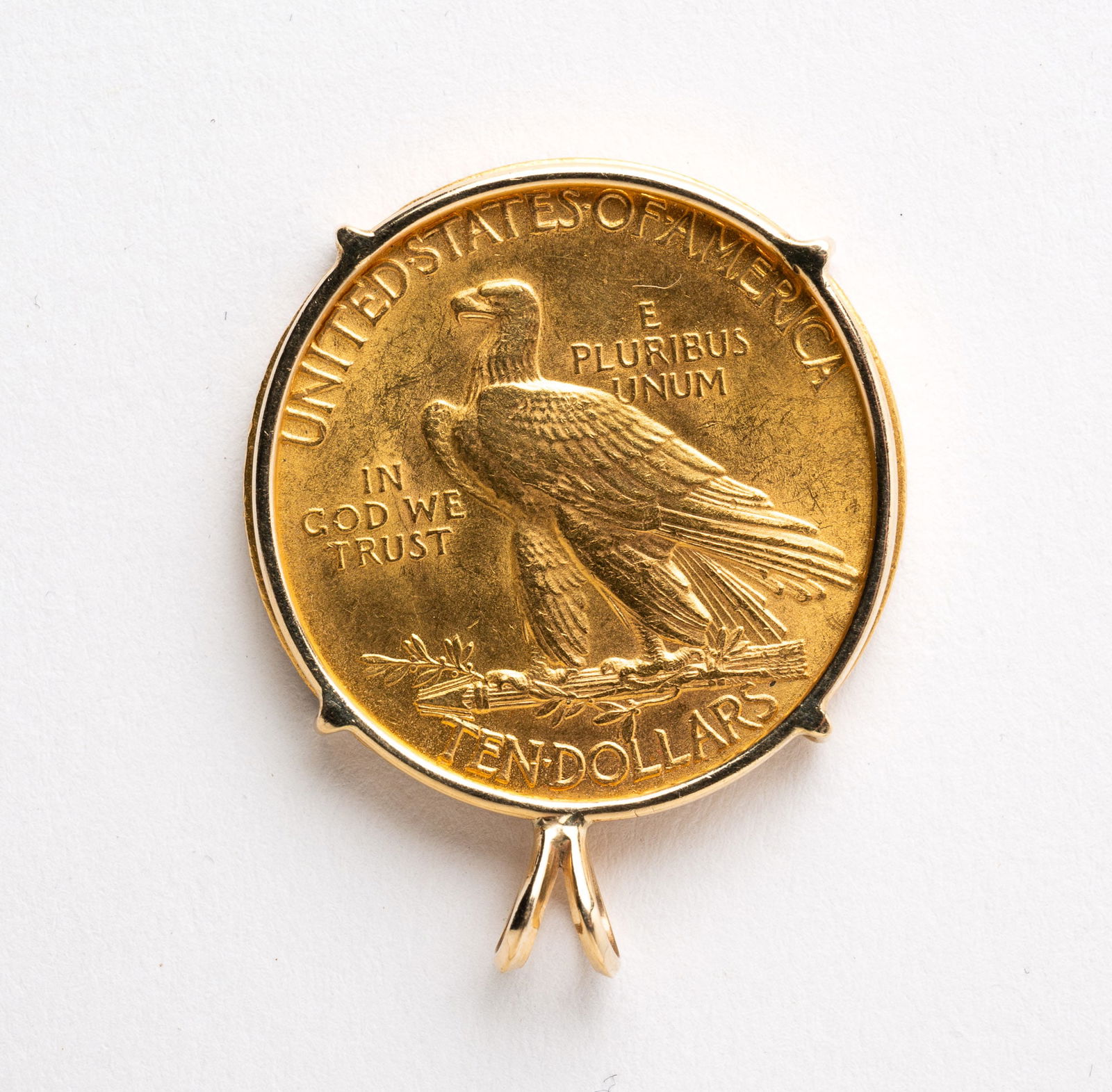 1926 INDIAN HEAD $10 GOLD COIN PENDANT. (1 of 2)