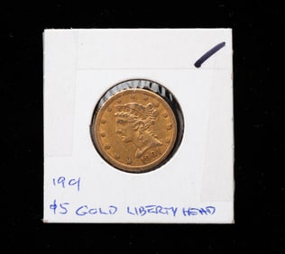 UNITED STATES 1901-S LIBERTY HEAD GOLD COIN.