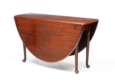 QUEEN ANNE SWING LEG DROP LEAF TABLE.