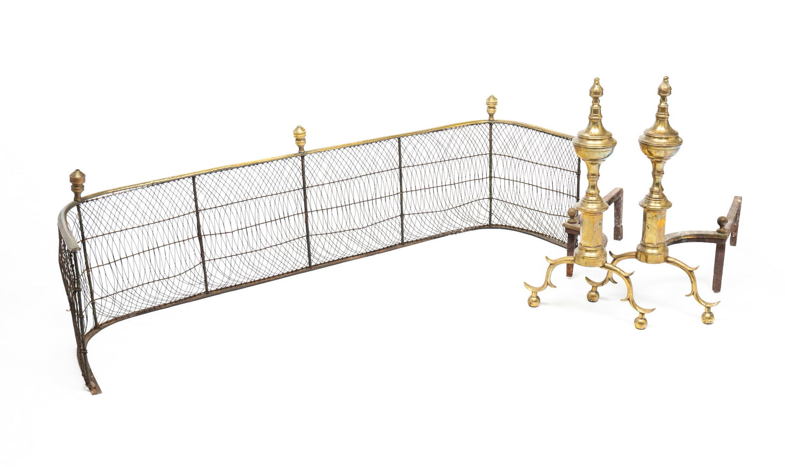 FEDERAL BRASS FIREPLACE SET. (1 of 4)