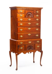QUEEN ANNE "FLAT TOP" HIGH CHEST.