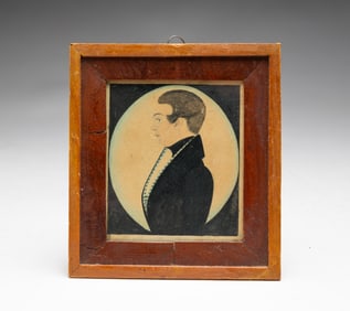 MINIATURE PORTRAIT OF NICHOLS B. BATES ATTRIBUTED TO JUSTUS DALEE (1793-1878).