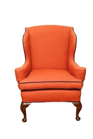 QUEEN ANNE WINGBACK ARMCHAIR.
