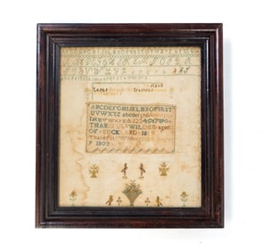 NEEDLEWORK SAMPLER BY THANKFUL WILDER.