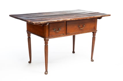 PENNSYLVANIA QUEEN ANNE PIN TOP WORK TABLE.