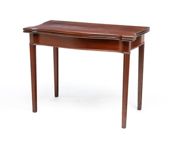 BOSTON, MASSACHUSETTS TRANSITIONAL CARD TABLE.