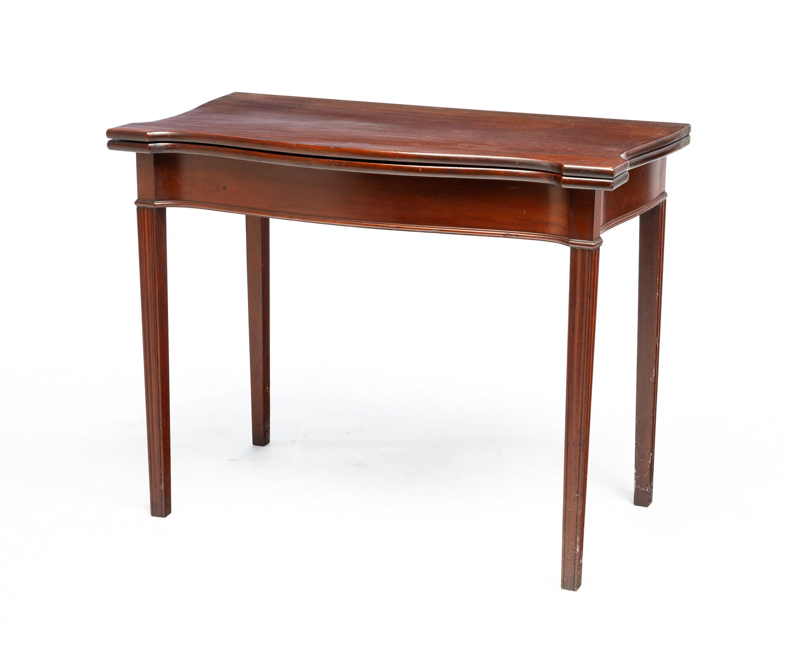 BOSTON, MASSACHUSETTS TRANSITIONAL CARD TABLE. (1 of 4)