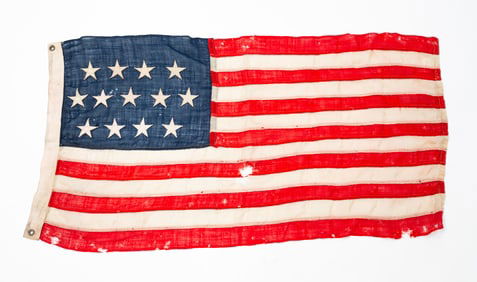 THIRTEEN STAR AMERICAN NAVY BOAT FLAG.