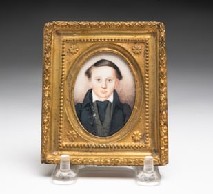 MINIATURE PORTRAIT OF A YOUNG BOY.