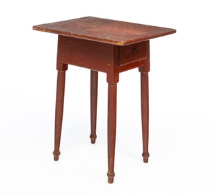 PAINTED SPLAY LEG YELLOW PINE STAND.
