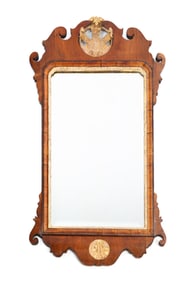 LARGE ELABORATE MAHOGANY CHIPPENDALE MIRROR.