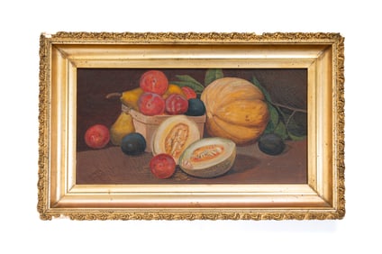 WONDERFUL AMERICAN SCHOOL STILL LIFE OF FRUIT.
