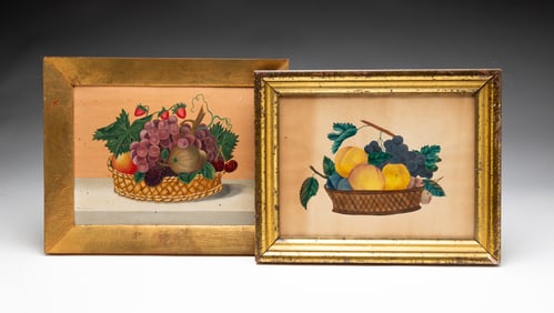 TWO STILL LIFES OF FRUIT.