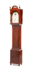 SHERATON TALL CASE CLOCK.