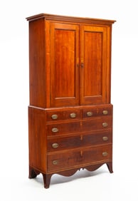 HEPPLEWHITE LINEN PRESS.
