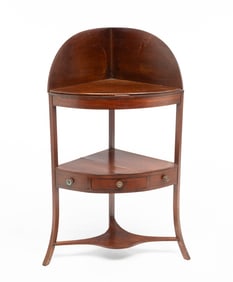 HEPPLEWHITE CORNER WASHSTAND.
