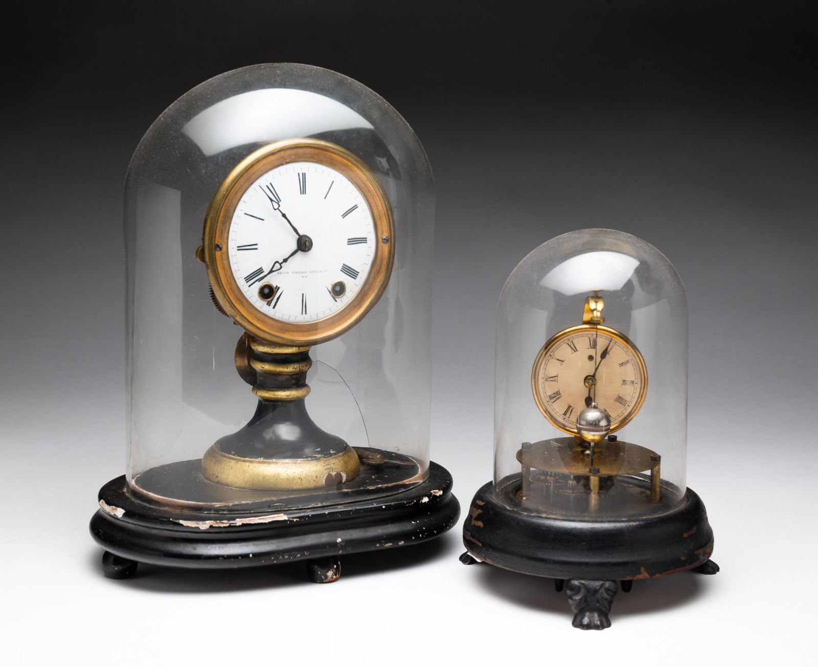 ROTARY PENDULUM DESK CLOCK AND SETH TOMAS DESK CLOCK. (1 of 6)