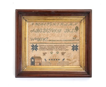 SAMPLER WROUGHT BY SARAH GREY.